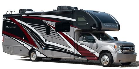 We are still several years of gainful employment (or a big lottery win) away from being able to upgrade to a shiny new diesel Super-C to be our mobile retirement home. . Thor magnitude specs